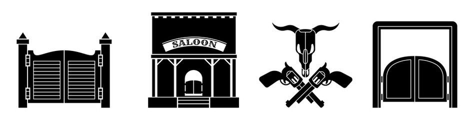 Fototapeta premium Saloon icon set. Simple set of saloon vector icons for web design on white background