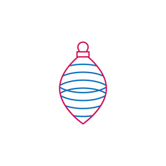 New Year, Christmas, celebration decorations ballcolored icon. Can be used for web, logo, mobile app, UI, UX