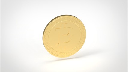 Bitcoin BTC coin photorealistic render