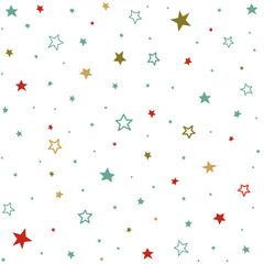 Cute seamless pattern with stars
