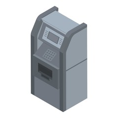 Fototapeta premium Bank atm icon. Isometric of bank atm vector icon for web design isolated on white background