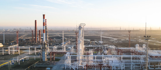 oil refinery. Equipment for primary oil refining