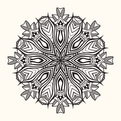 Fototapeta premium Floral mandala. Decorative round ornament.