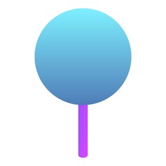 Round park tree icon. Isometric of round park tree vector icon for web design isolated on white background