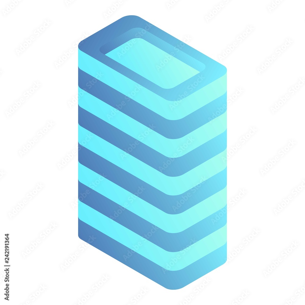 Poster intelligent building icon. isometric of intelligent building vector icon for web design isolated on 