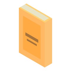 Yellow book icon. Isometric of yellow book vector icon for web design isolated on white background