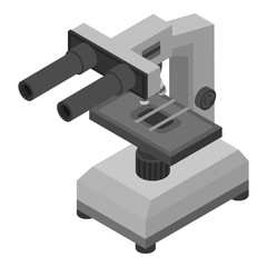 Laboratory microscope icon. Isometric of laboratory microscope vector icon for web design isolated on white background
