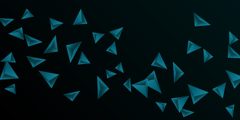 Triangle background. Abstract composition of triangular crystals.