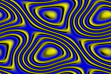 Fototapeta na wymiar Seamless abstract and futuristic 3D texture in yellow and blue colors