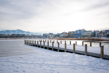 Lake in Utah Winter