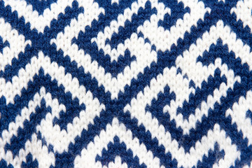 Knitted sweater ornament texture.