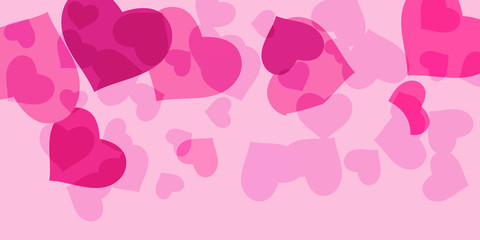 Pink heart confetti