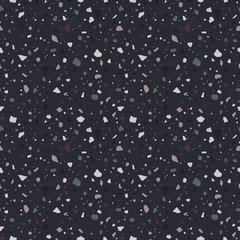 Earthy Terrazzo Seamless Pattern - Abstract Terrazzo design in earthy neutral colors