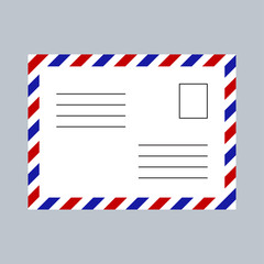 Empty postcard template. Vector illustration