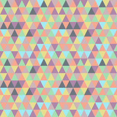 Colorful Triangles Seamless Pattern - Geometric triangles in pastel and darker colors