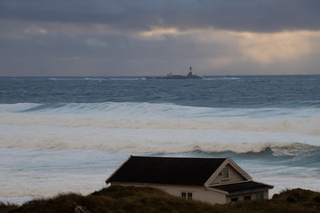 the North Sea in storm