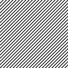 Diagonal Stripes Seamless Pattern - Thin black diagonal stripes on white background