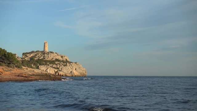 Sunset on the coast of the renega of Oropesa del Mar