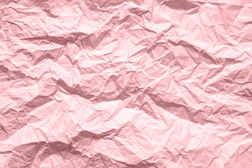 Crumpled paper texture, pink color abstract design background mockup