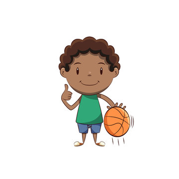 Boy basketball player