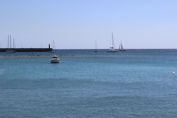 yacht in the sea