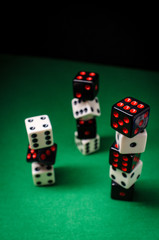 Dice Stack Gambling Concept