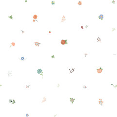 Handdrown seamless floral pattern . Flower vector illustration.