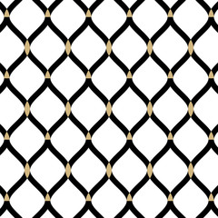 Vector seamless lines pattern. Graphic modern abstract texture. Repeating rounded wavy