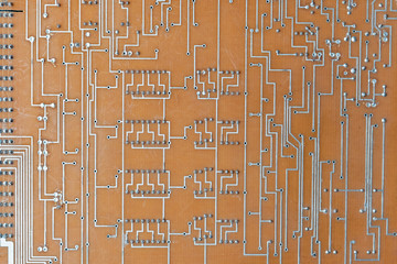closeup photo of computer circuit board background texture abstract