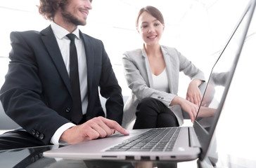 Fototapeta premium business team working at a Desk