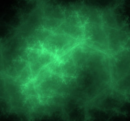 Fototapeta na wymiar Ufo green blurred fractal background. Fantasy fractal texture. Digital art. 3D rendering. Computer generated image.