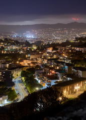 view of city at night