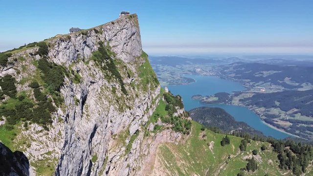 Seamless aerial of Schafberg summit, Upper Austria