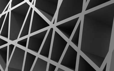 Abstract background of gray lines. 3d illustration.