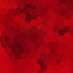 Fototapeta premium Background made of red hexagons. Square composition with geometric shapes. Eps 10