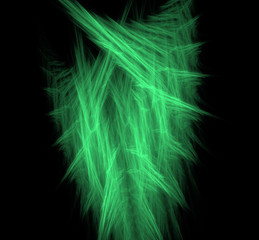 Abstract ufo green fractal background. Fantasy fractal texture. Digital art. 3D rendering. Computer generated image.