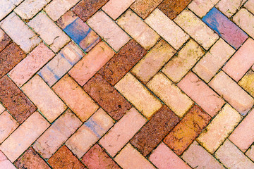 Old brick colored brick masonry background