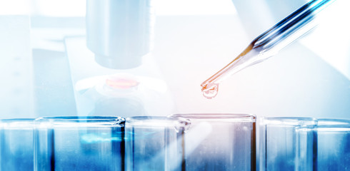 Science laboratory test tubes , laboratory equipment