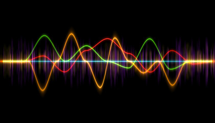 frequency audio music equalizer digital .digital music player waveform, hud for sound technology or...