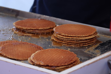 Traditional Dutch stroopwafels