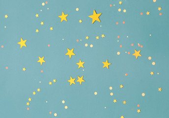 Festive background with glitters stars. 

