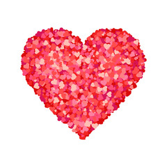 Obraz na płótnie Canvas Heart shape of red hearts