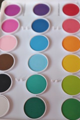 Paint box with watercolors