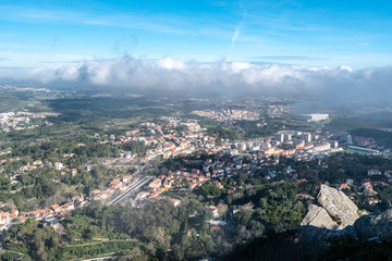 View of Sintra from the Moorish Castle in Portugal