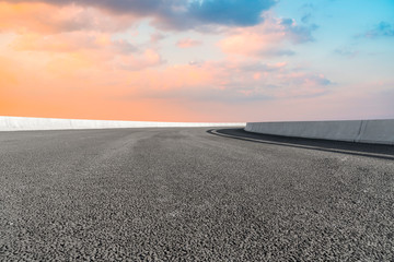 Air highway asphalt road and beautiful sky scenery