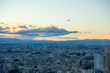 高層階から見た東京の夕暮れ