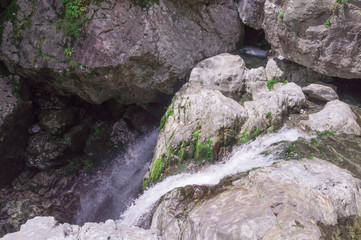 Obraz premium Mountain river flowing through the Mitarai ravine Nara.