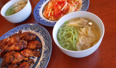 Home cooked chinese meal.