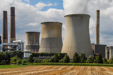 Fototapeta premium Power station electrical factory
