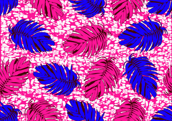 Textile fashion, african print fabric, abstract seamless pattern, vector illustration file.